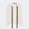 Silkesblus med fluga, beige Silkesblus med fluga, beige