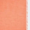 Sjal i jacquard av bomull, modal och kashmir, korall