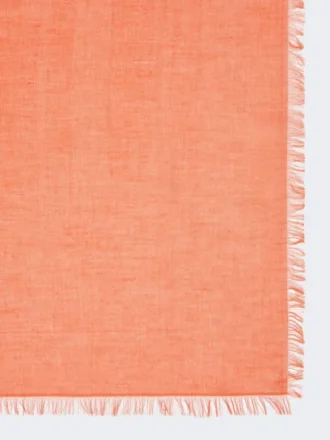 Sjal i jacquard av bomull, modal och kashmir, korall