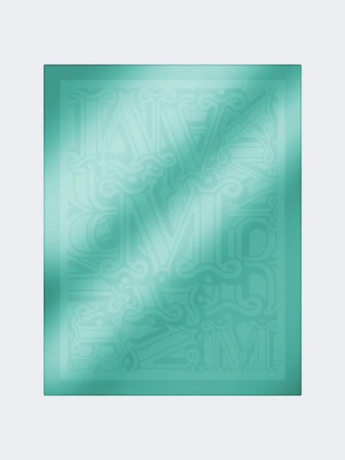 Sjal i jacquard av bomull, modal och kashmir, pastellgrön Sjal i jacquard av bomull, modal och kashmir, pastellgrön