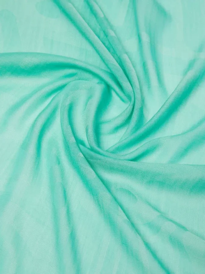 Sjal i jacquard av bomull, modal och kashmir, pastellgrön Sjal i jacquard av bomull, modal och kashmir, pastellgrön
