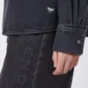 Skjorta i bomullsdenim, svart
