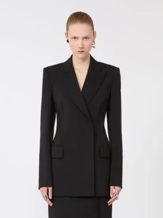 Skräddarsydd blazer i naturlig stretchad Pure Wool, svart
