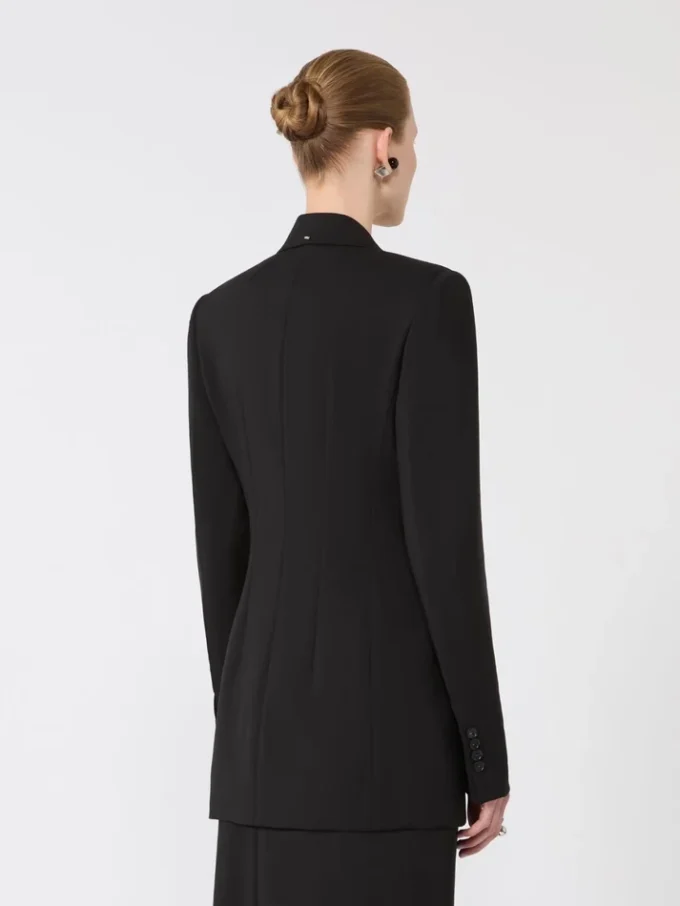 Skräddarsydd blazer i naturlig stretchad Pure Wool, svart