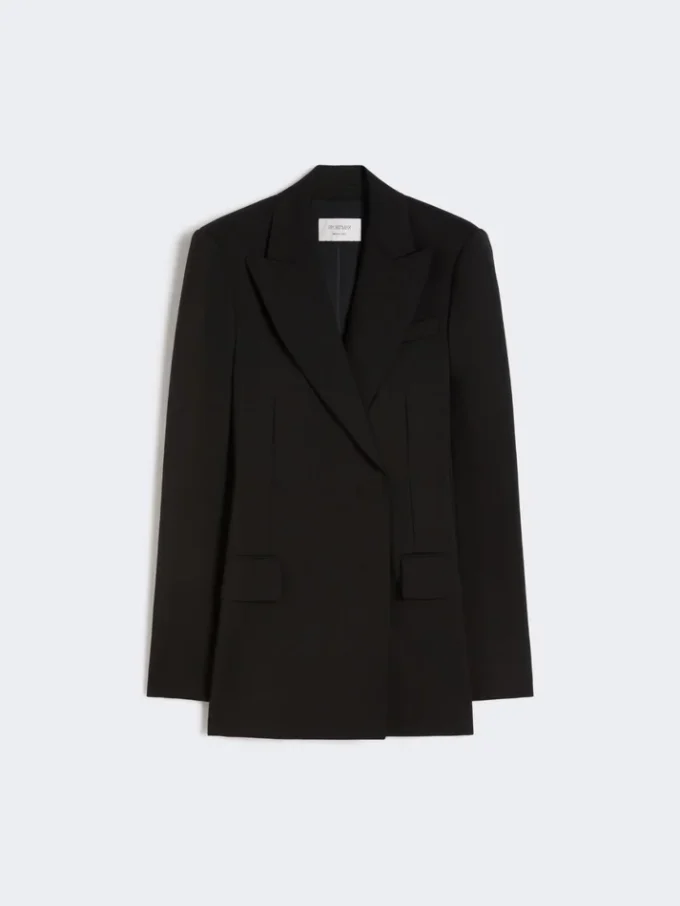 Skräddarsydd blazer i naturlig stretchad Pure Wool, svart
