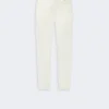 Slim-fit byxor i stretchbomull, vita Slim-fit byxor i stretchbomull, vita