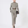 Slim-fit-byxor i ull, mohair och siden, mellangrå Slim-fit-byxor i ull, mohair och siden, mellangrå