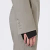 Slim-fit-jacka i ull, mohair och siden, mellangrå