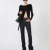 Slim-fit-jeans med utsvängda benslut, midnattblå Slim-fit-jeans med utsvängda benslut, midnattblå