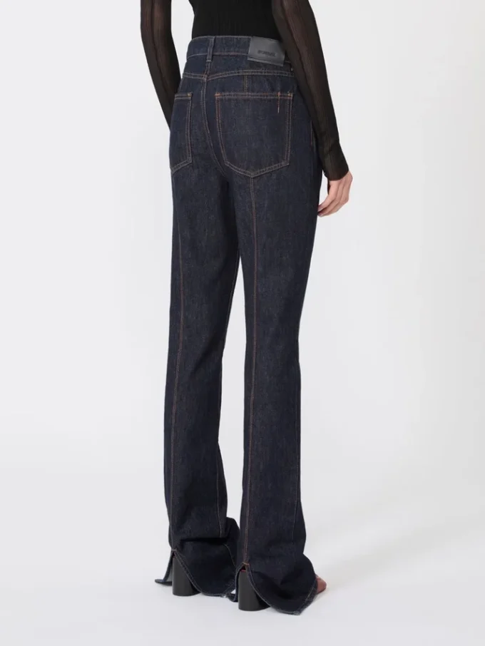 Slim-fit-jeans med utsvängda benslut, midnattblå Slim-fit-jeans med utsvängda benslut, midnattblå