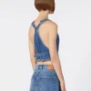 Slim-fit-jeansväst, midnattblå