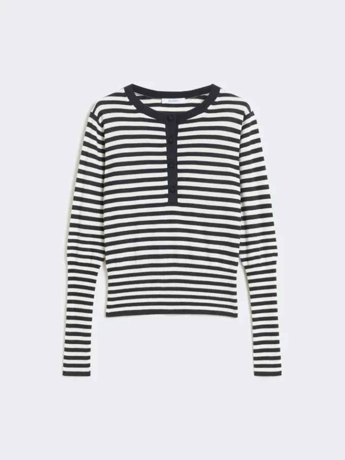 Slim-fit kashmirtröja, elfenben Slim-fit kashmirtröja, elfenben