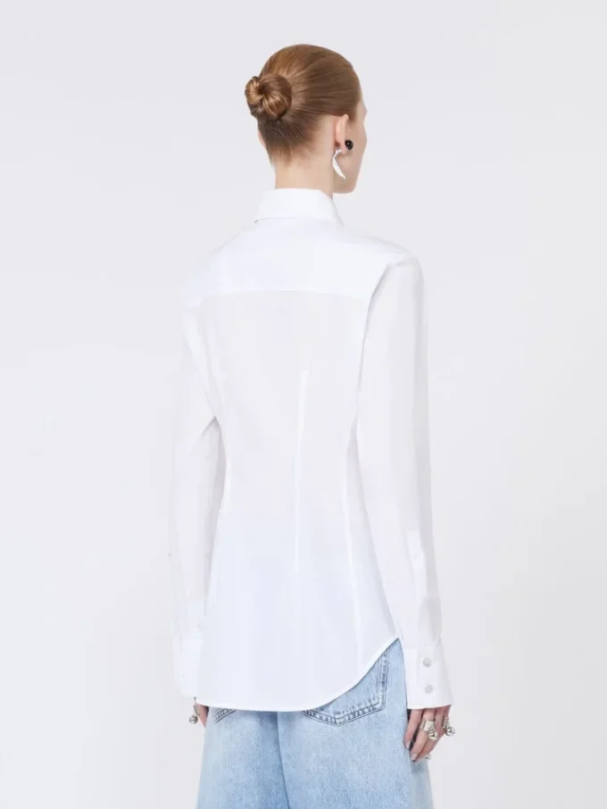 Slim-fit poplin-skjorta, optiskt vit Slim-fit poplin-skjorta, optiskt vit