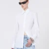 Slim-fit poplin-skjorta, optiskt vit Slim-fit poplin-skjorta, optiskt vit