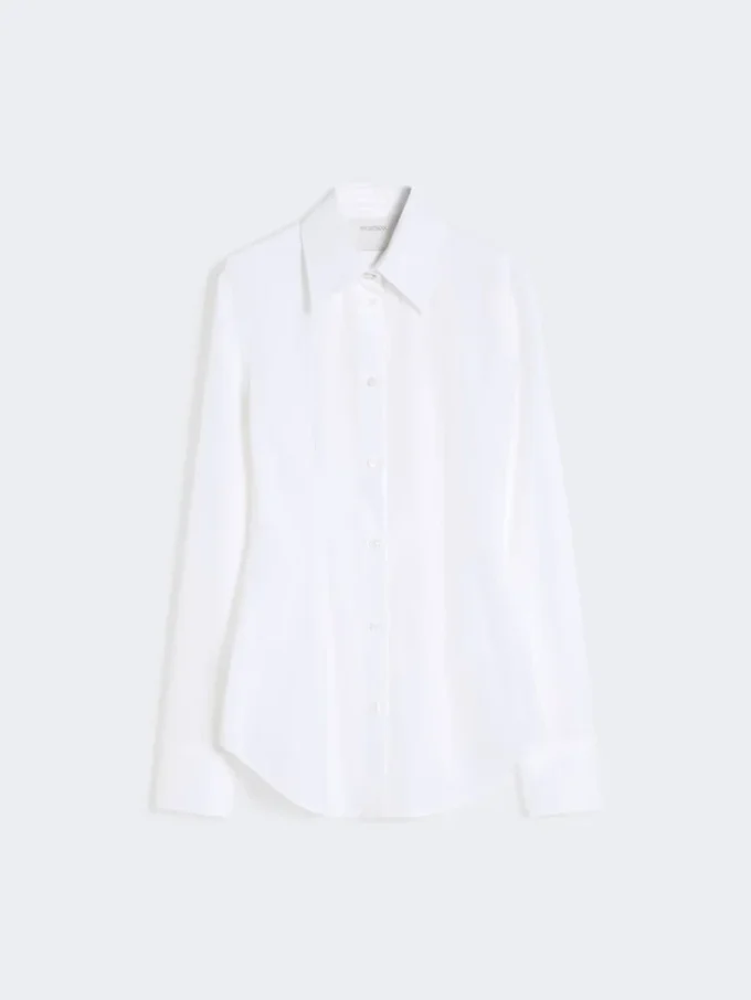 Slim-fit poplin-skjorta, optiskt vit Slim-fit poplin-skjorta, optiskt vit