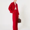 Slim-fit tröja i ull och siden, vit Slim-fit tröja i ull och siden, vit