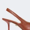 Slingbacks i nappaläder, rostfärgade Slingbacks i nappaläder, rostfärgade