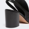 Slingbacks i nappaläder, svarta
