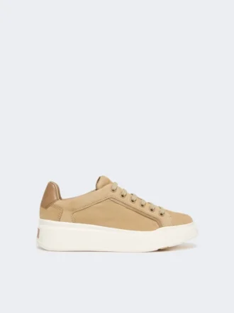 Sneakers i mocka, sand