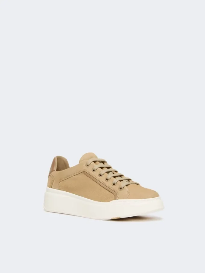 Sneakers i mocka, sand