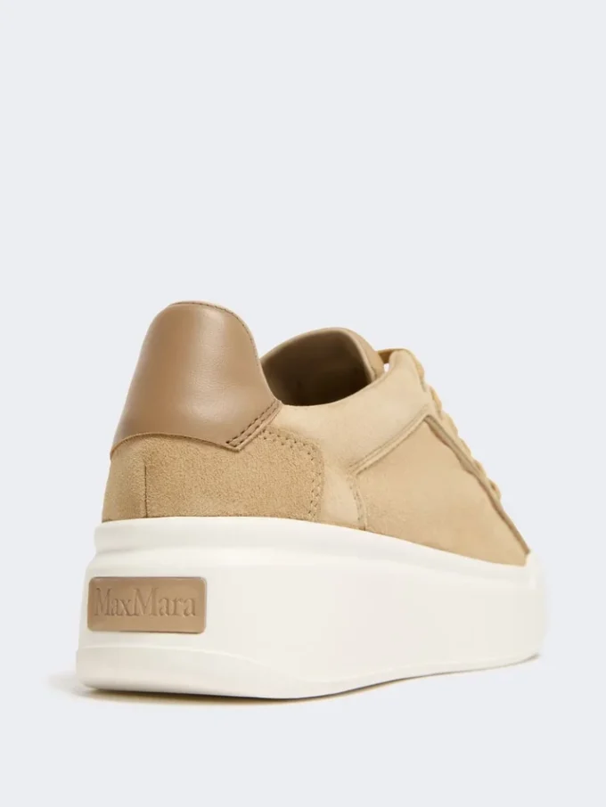 Sneakers i mocka, sand