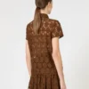 Spets-T-shirt, chokladbrun Spets-T-shirt, chokladbrun