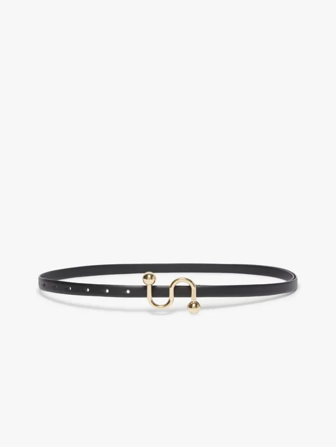 Sportmax-bälte med monogram och spänne, svart Sportmax-bälte med monogram och spänne, svart