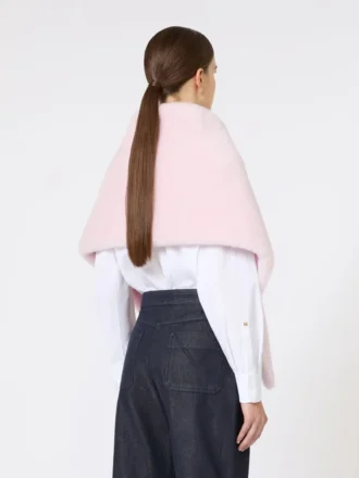 Stola i alpacka och ull, beige-rosa