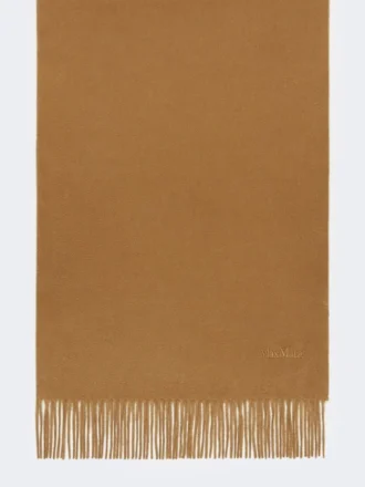 Stola i kashmir med logotyp, beige