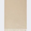 Stola i kashmir med logotyp, beige Stola i kashmir med logotyp, beige
