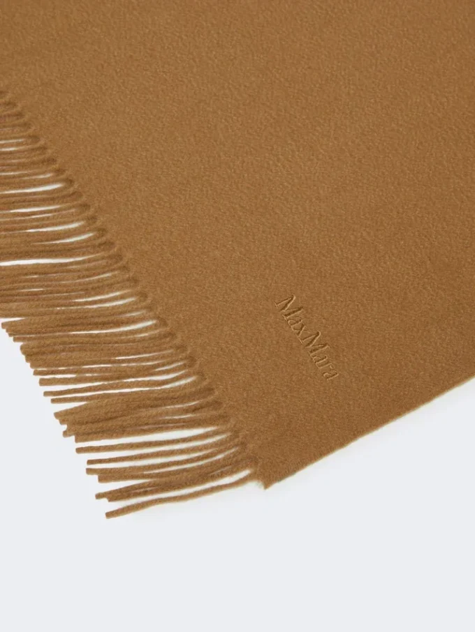 Stola i kashmir med logotyp, beige Stola i kashmir med logotyp, beige