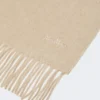 Stola i kashmir med logotyp, beige Stola i kashmir med logotyp, beige