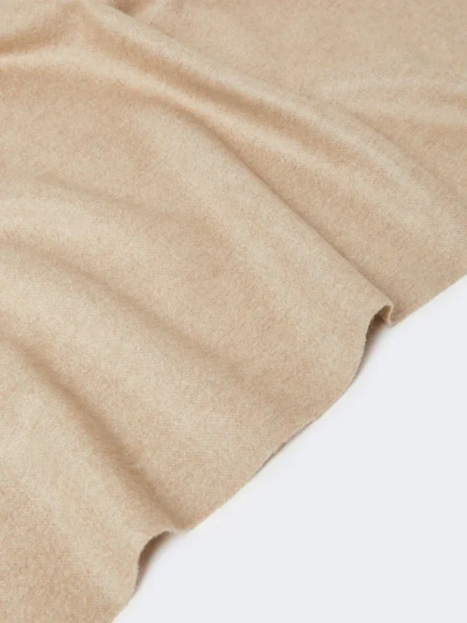 Stola i kashmir med logotyp, beige Stola i kashmir med logotyp, beige