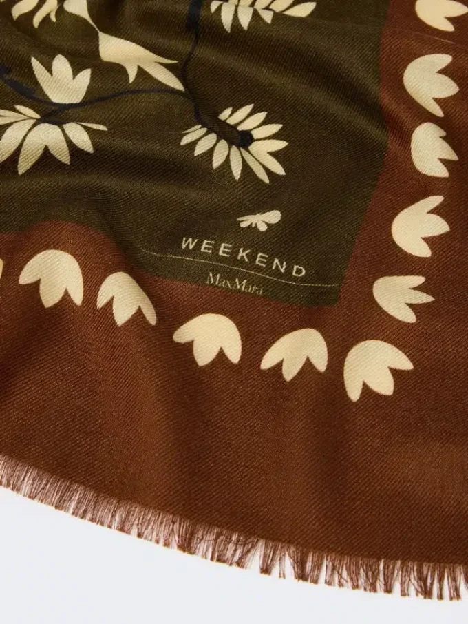 Stola i ull och siden, karamell Stola i ull och siden, karamell