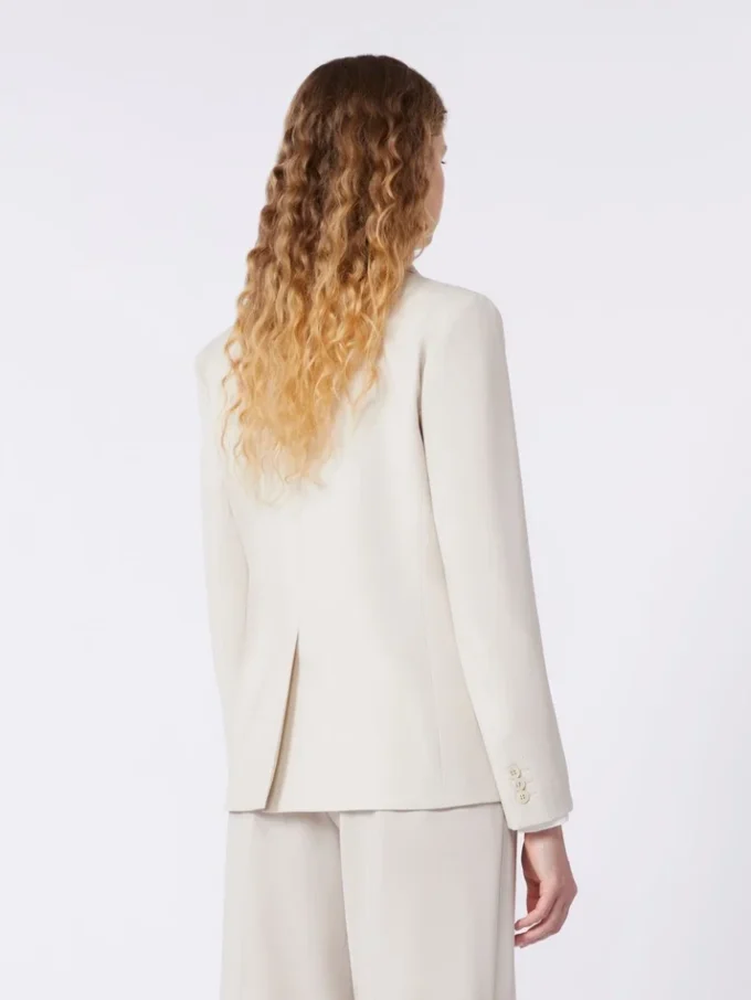 Stretchblazer i ull, sand Stretchblazer i ull, sand