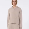 Sweatshirt i kashmir- och ulljersey, beige Sweatshirt i kashmir- och ulljersey, beige