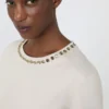 T-shirt i bomull och modal, beige T-shirt i bomull och modal, beige