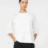 T-shirt i bomullsblandad jersey, optiskt vit T-shirt i bomullsblandad jersey, optiskt vit