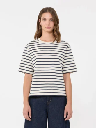 T-shirt i bomullsjersey, ecru