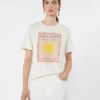 T-shirt i bomullsjersey, ecru T-shirt i bomullsjersey, ecru