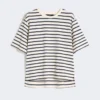 T-shirt i bomullsjersey, ecru T-shirt i bomullsjersey, ecru