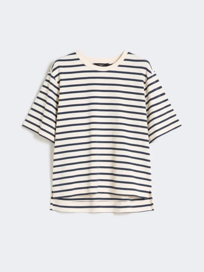 T-shirt i bomullsjersey, ecru T-shirt i bomullsjersey, ecru