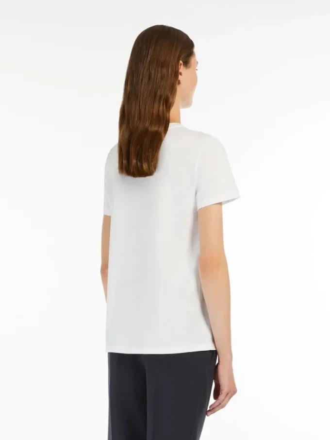 T-shirt i bomullsjersey, optiskt vit T-shirt i bomullsjersey, optiskt vit