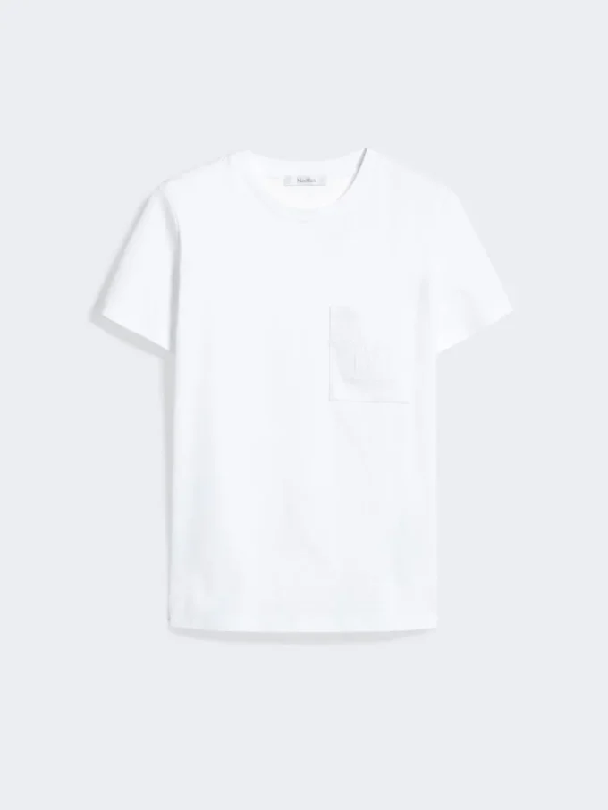 T-shirt i bomullsjersey, optiskt vit T-shirt i bomullsjersey, optiskt vit