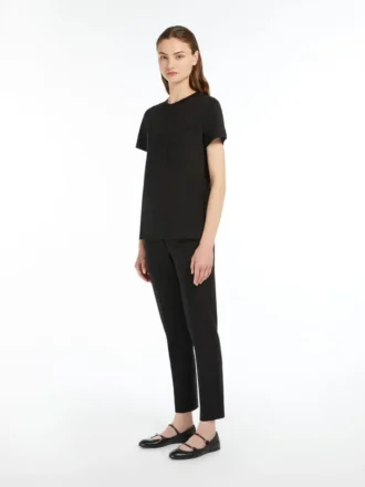 T-shirt i bomullsjersey, svart