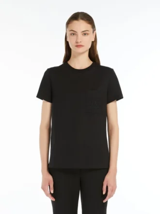 T-shirt i bomullsjersey, svart