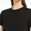 T-shirt i bomullsjersey, svart T-shirt i bomullsjersey, svart