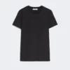 T-shirt i bomullsjersey, svart T-shirt i bomullsjersey, svart