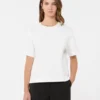 T-shirt i bomullsjersey, vit T-shirt i bomullsjersey, vit