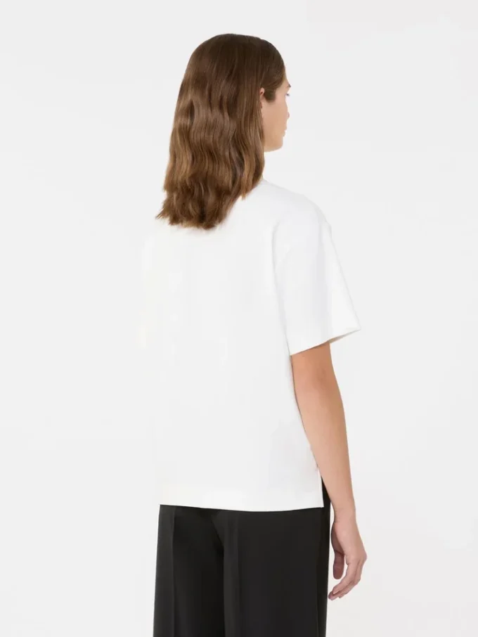T-shirt i bomullsjersey, vit T-shirt i bomullsjersey, vit